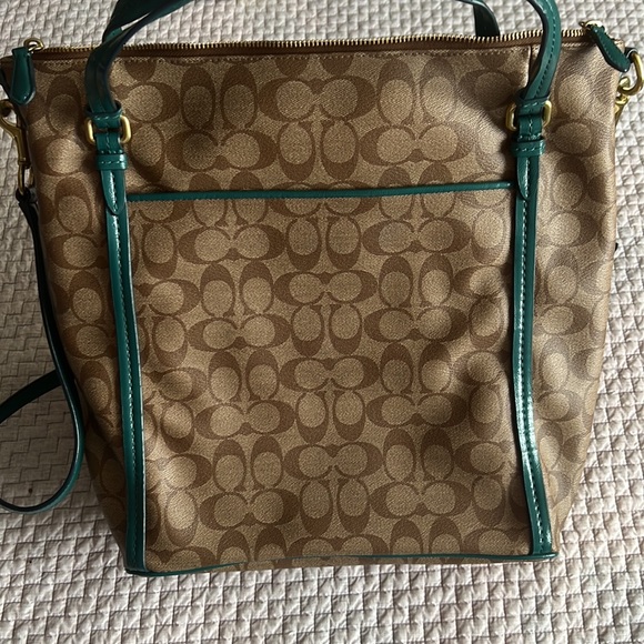 Coach Peyton Signature convertible bag jade/khaki - Picture 2 of 13